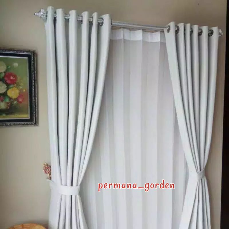 gorden blackout putih polos