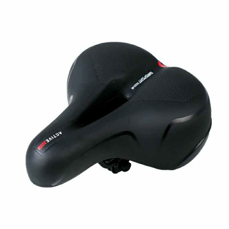 Sadel Sepeda Comfortable Shock Absorption with Tail Warning Reflective Tape - SX118-1 - Black