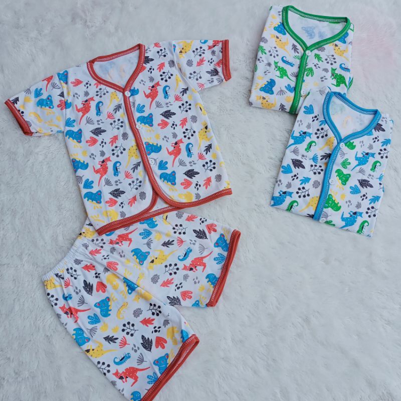 Set Piyama Bayi Tangan Pendek 0-12 Bulan