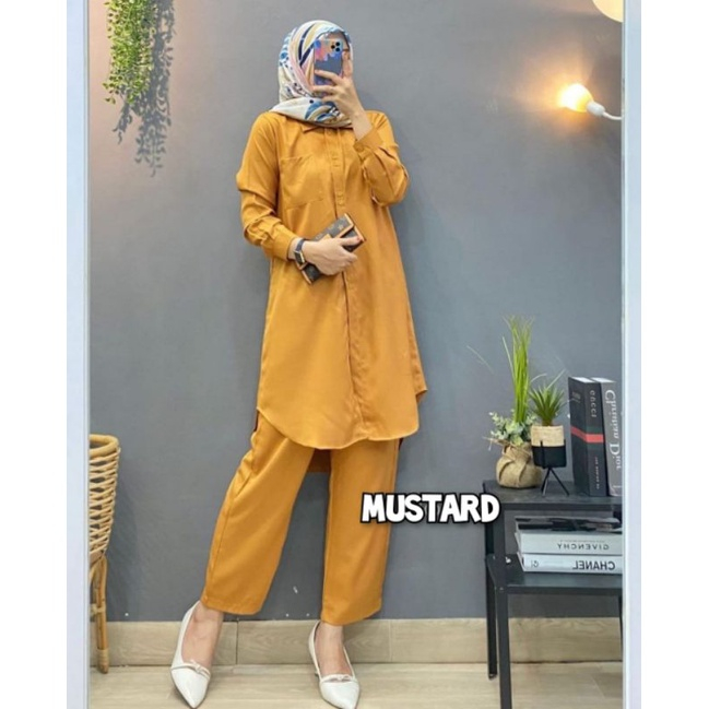 ONE SET RAYON TWILL PREMIUM ADEM LEMBUT TIDAK MENERAWANG SIZE S M L XL XXL SETELAN CELANA WANITA SETCEL CANTIK FASHION MUSLIM MODERN KEKINIAN UKURAN LENGKAP KECIL NORMAL BESAR GEDE JUMBO BIG OVERSIZE LD 92 98 104 110 120 MAX BB 80 BAGUS BERKUALITAS