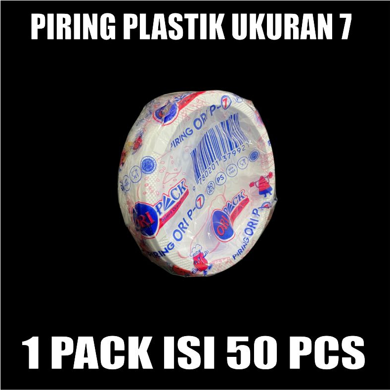 Piring Plastik Uk 7 Sedang M P7 Pesta Sekali Pakai Murah Putih