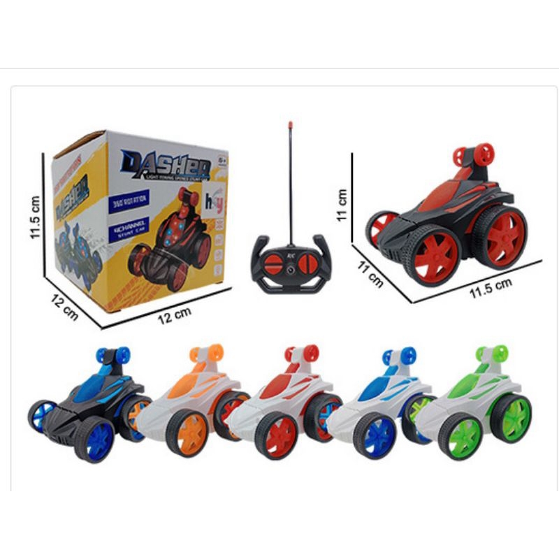 Mainan mobil RC Remote control DASHER stunt bisa jungkir balik