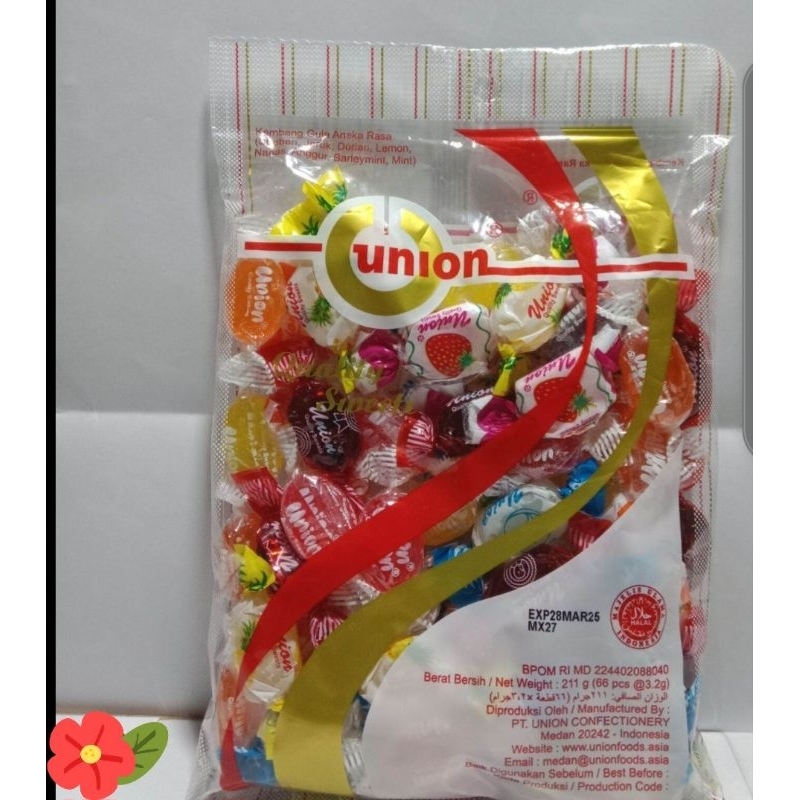 

Permen Union Campur 211 gram ( 66 pcs )