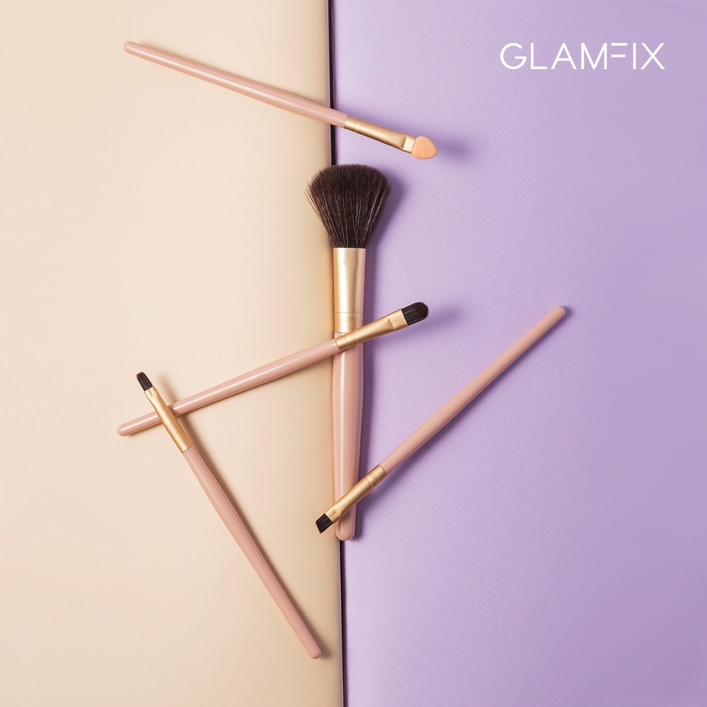 GlowMart ❤ GLAM FIX Excellent Brush Set isi 5 pcs || Excellent Brush Set Lake Blue | YOU Glamfix Kuas make up