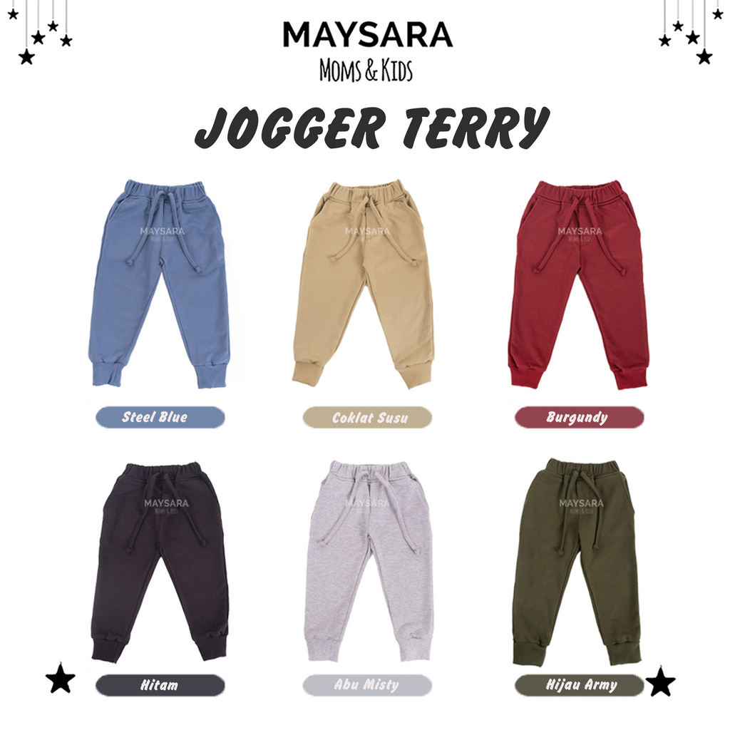 Celana Jogger Panjang Anak Baby Terry Tebal Maysara Long Pants