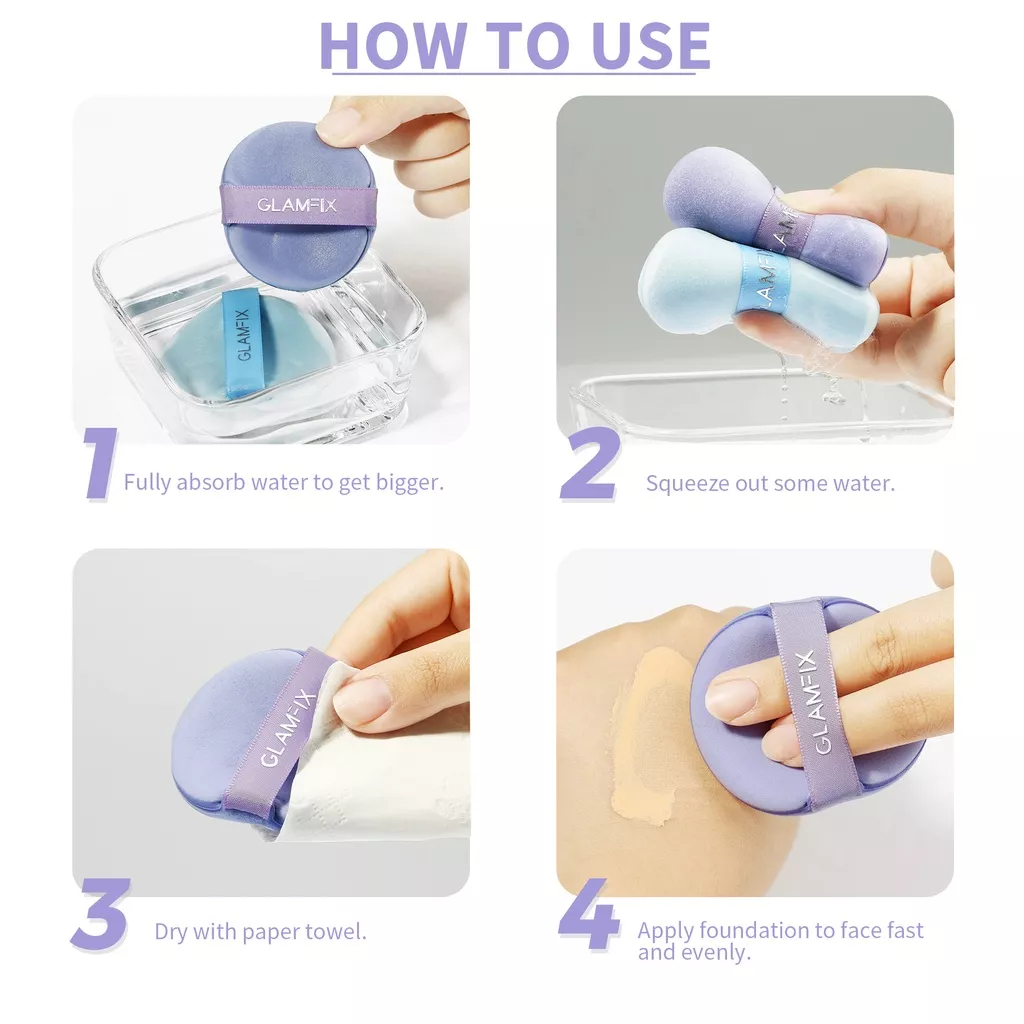 GLAMFIX Flawless Aircushion Puff isi 2 - Alat makeup