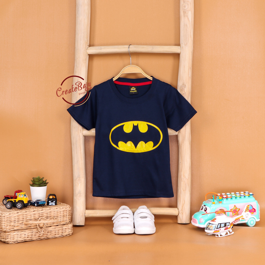 BAJU ANAK LAKI-LAKI MOTIF BATMAN 1-7 TAHUN ATASAN ANAK LAKI FASHION TERMURAH