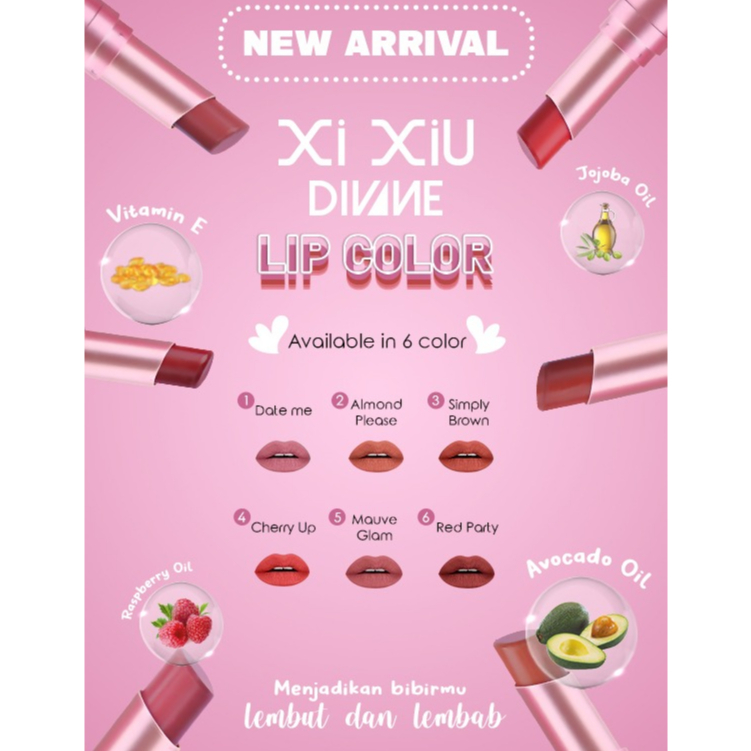 ⭐BAGUS⭐ XI XIU DIVANE Series | Lipcream / Lipstick | LIP CREAM DIVINE XI XIU BPOM