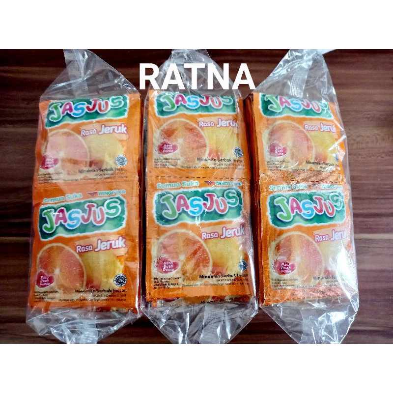 

JAS JUS / JASJUS JERUK ORANGE (SEMUA ORANG SUKA) 1 Renteng isi 10 Sachet