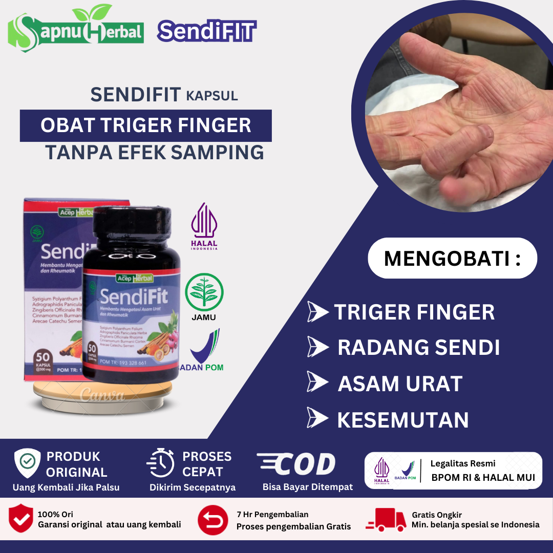 Obat Triger Finger, Obat Jari Pelatuk, Obat Jari Tangan Kaku, Jari Bengkak, Cedera Sendi Tangan, Oba