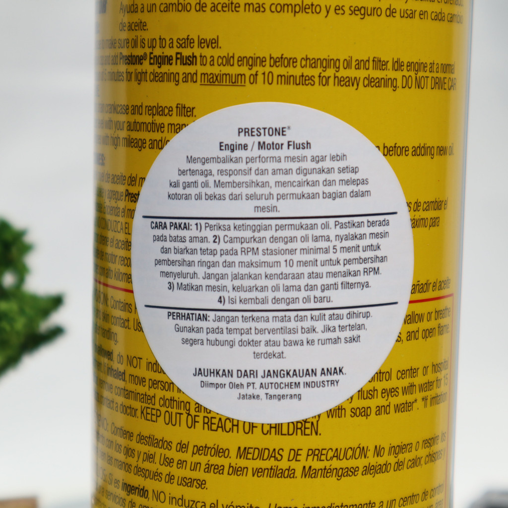 ENGINE FLUSH PRESTONE