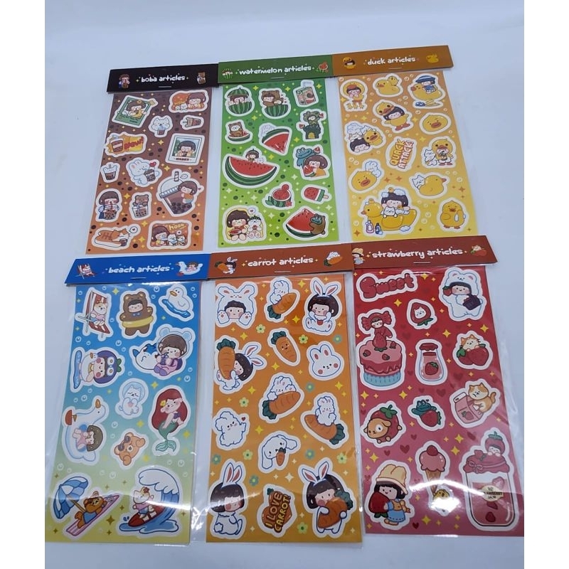 happy kids sticker aesthetic stiker lucu