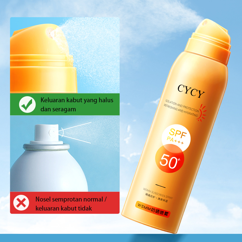 [Ready Stock]CYCY Sunscreen Spray 150 ml Whitening and UV Isolation SPF 50 PA+++