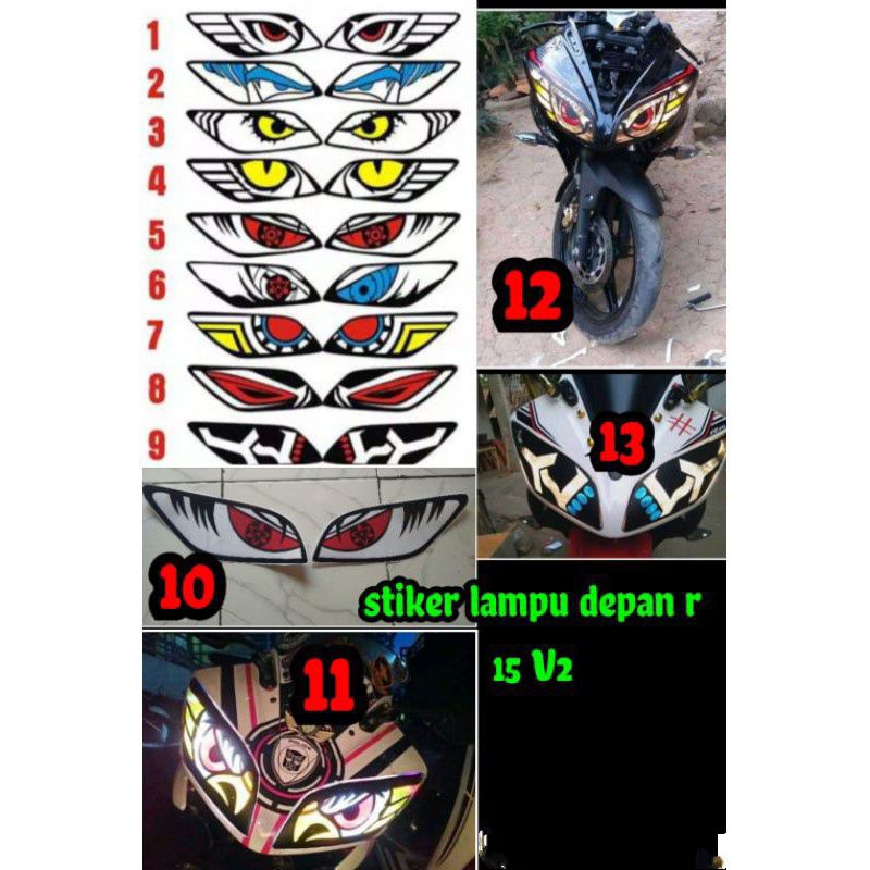 Stiker lampu depan R15 v2