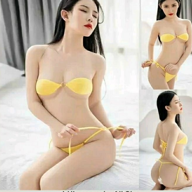 SEXY LINGERIE BIKINI BAJU TIDUR WANITA TA078YW KUNING