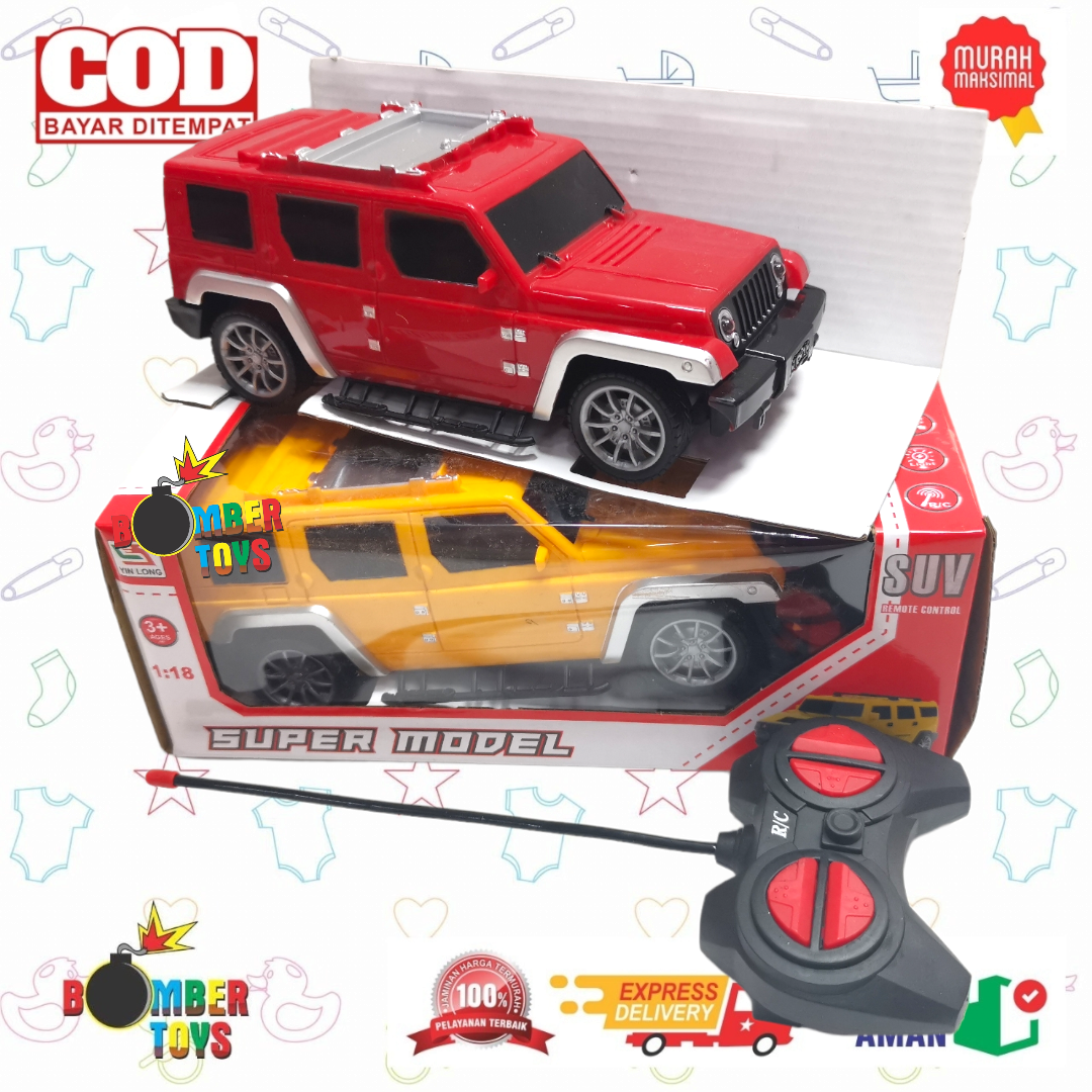 MAINAN ANAK MOBIL POLISI RC 1 :18 R/C MOBIL POLISI  JEEP SEDAN REMOTE RC REMOT 4 WAY