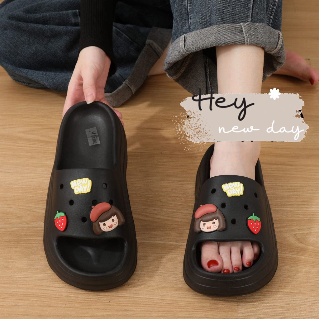 New Product Sandal Wanita Jelly Import FUJI NEW DAY/Sandal Selop Cute