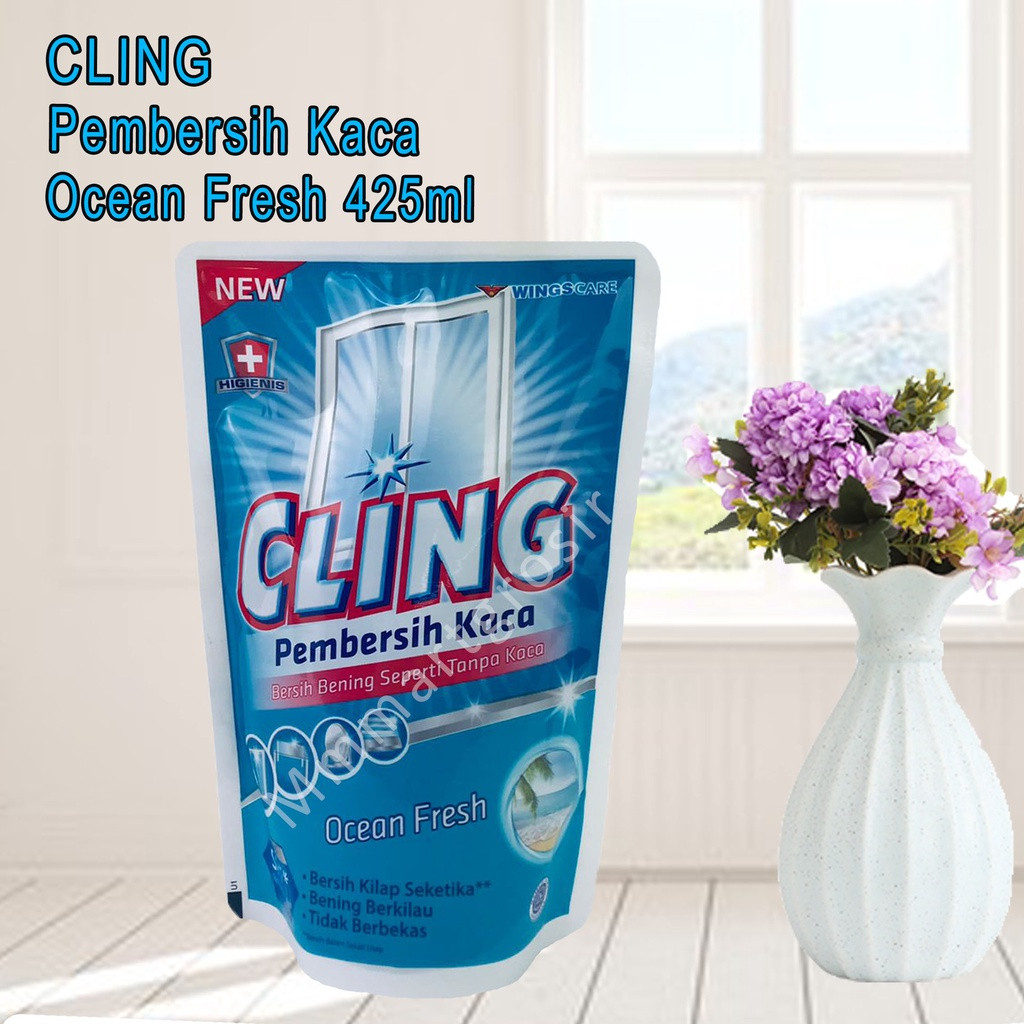 Wings / Cling / Pembersih Kaca / Ocean Fresh / 425ml