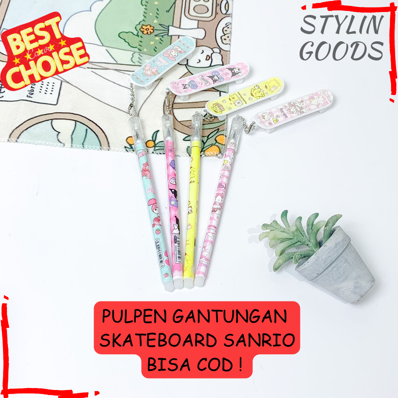 

READY GROSIRAN 4/8/12 PULPEN GANTUNGAN SKATEBOARD SANRIO TINTA HITAM TERBARU LUCU BOLPEN UNIK PULPEN IMUT TERMURAH READY COD