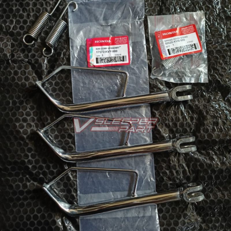 Jagang/Standar 1 Samping Honda Beat Karbu Chrome Original