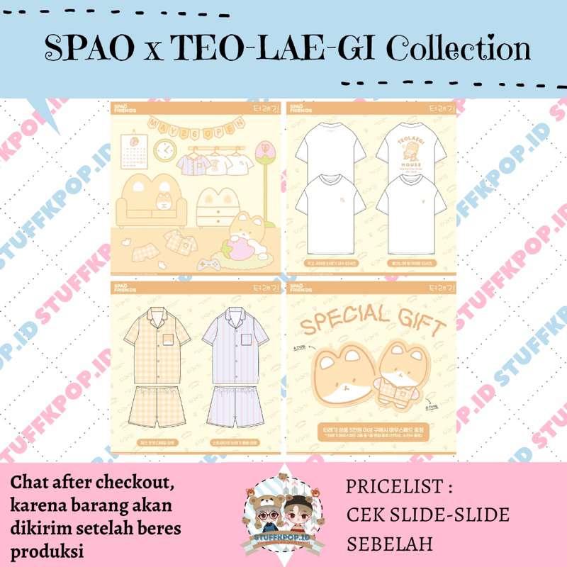 [PO] SPAO X TEOLAEGI BAEKHYUN COLLECTIONS (baekhyun pakamas, teolaegi pajamas, pajamas baekhyun, Bae