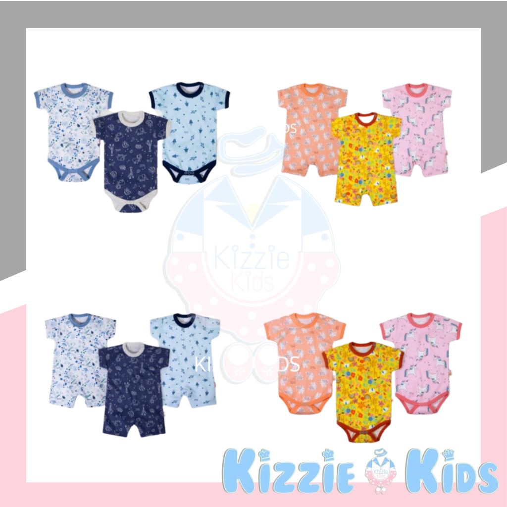 VELVET JUNIOR BODYSUIT (JUMPER &amp; ROMPER)1 pak isi 3pcs NEW ARRIVAL