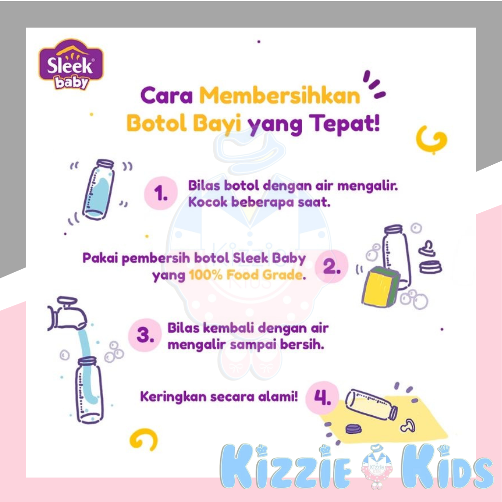 Sleek Cuci BOTOL / Sleek LAUNDRY / Sleek Hand Wash Kemasan BOTOLAN