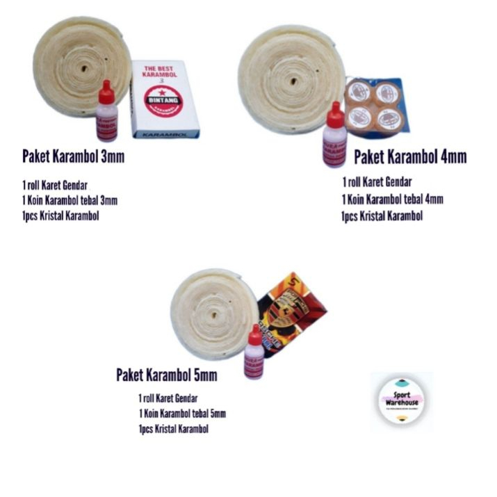 Paket Komplit Karambol Murah / Paket Permainan Karambol Murah