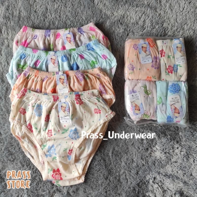 12 PCS Cd wanita motif bunga | Celana dalam wanita Yulia Murah