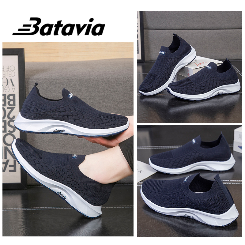 Batavia 2023 fashion baru sepatu pria olahraga murah sepatu pria rajut terbaru yang  premium bernapas sepatu Pria B21