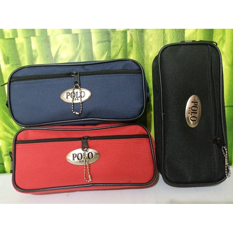 

Kotak Pensil Besar Polo Usa Rantai - Tempat Pensil Kain - Pensil Case Kain - Kotak Pensil 2 Sleting Polo Rantai Usa