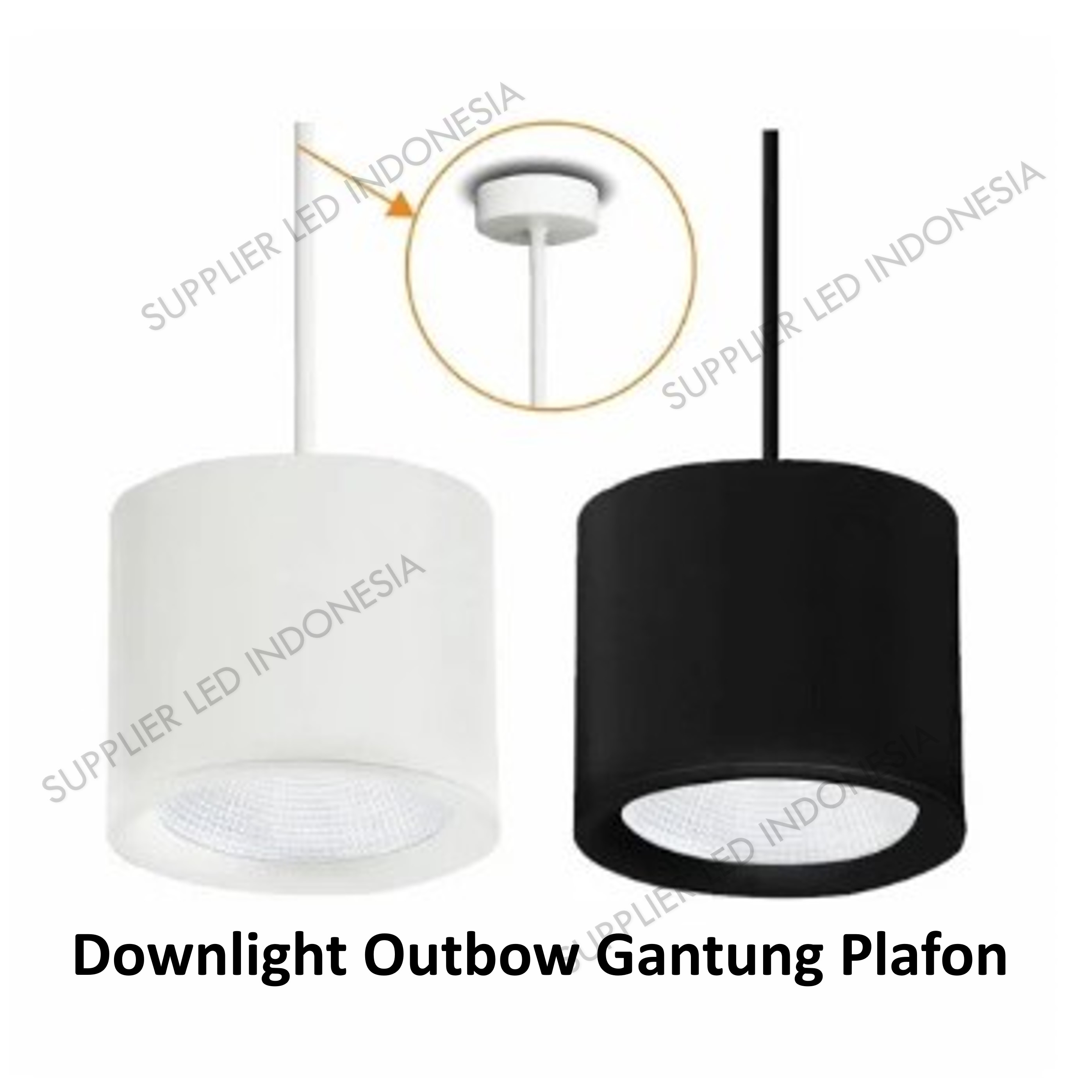 Lampu downlight outbow gantung