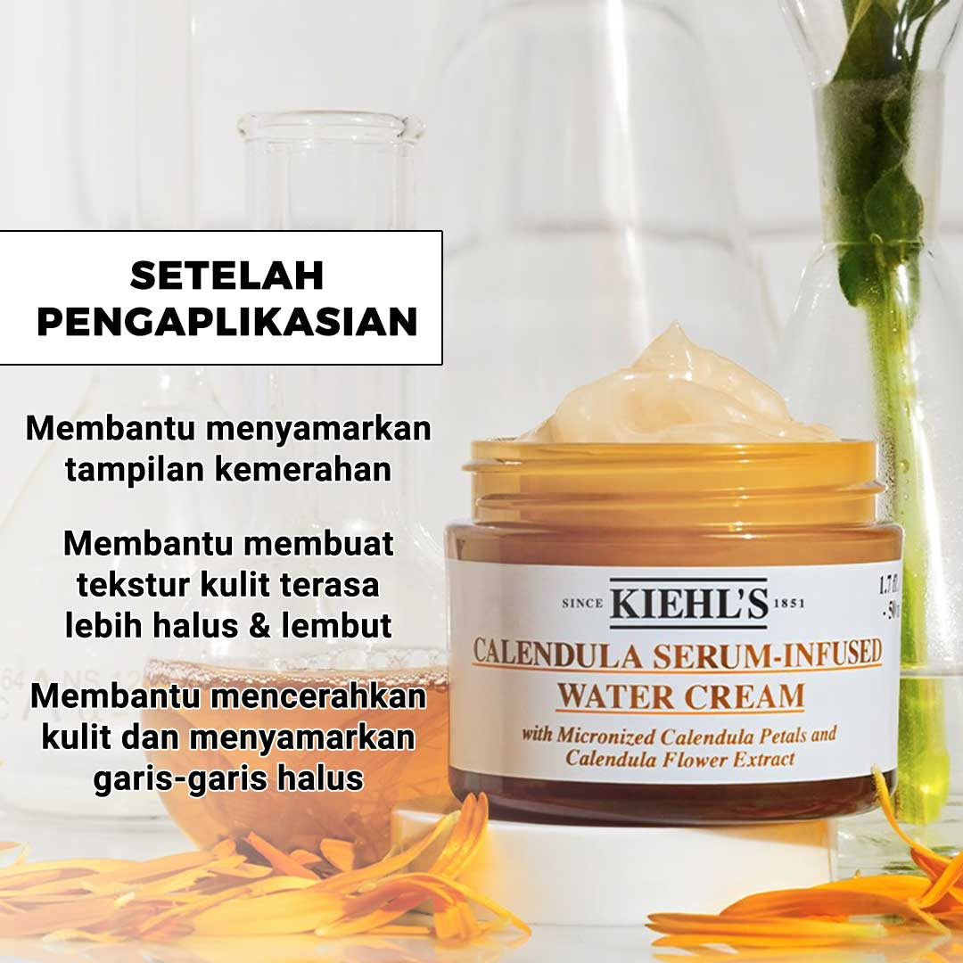 Kiehl's Calendula Serum-Infused Water Cream 28 ML. Pelembab Wajah Mengandung Calendula Extract