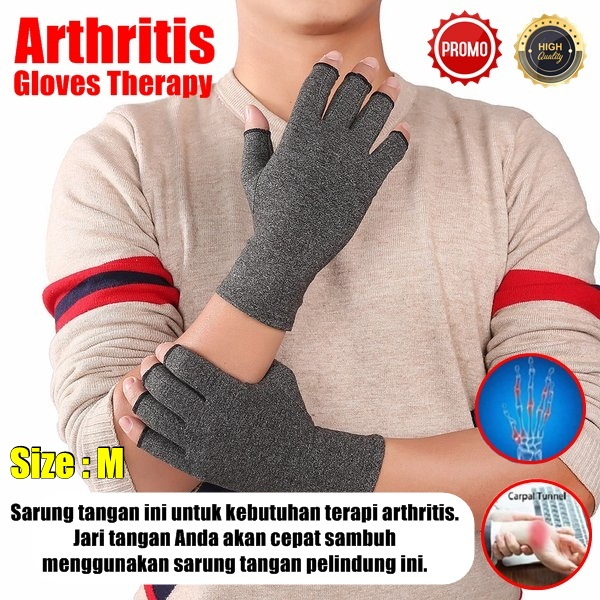 Promo sarung tangan terapi arthritis size m radang sendi jari tangan sakit nyeri sendi jempol tangan