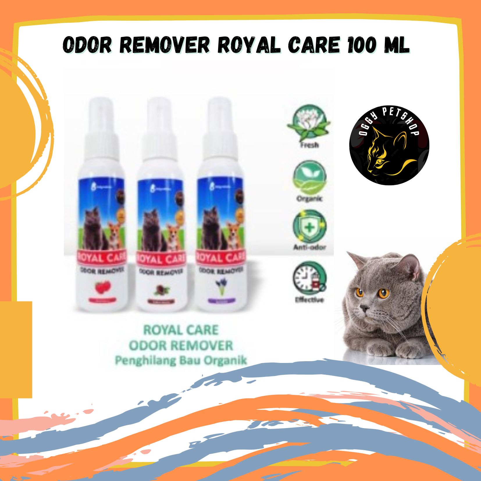 Odor Remover Royal Care Penghilang Bau Pesing Hewan 100 ML