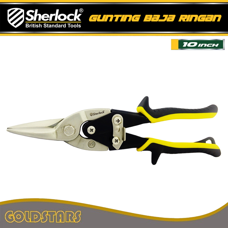 Gunting Baja Ringan 10 inch Sherlock Aviation Snips / Gunting Seng Hollow 10&quot;