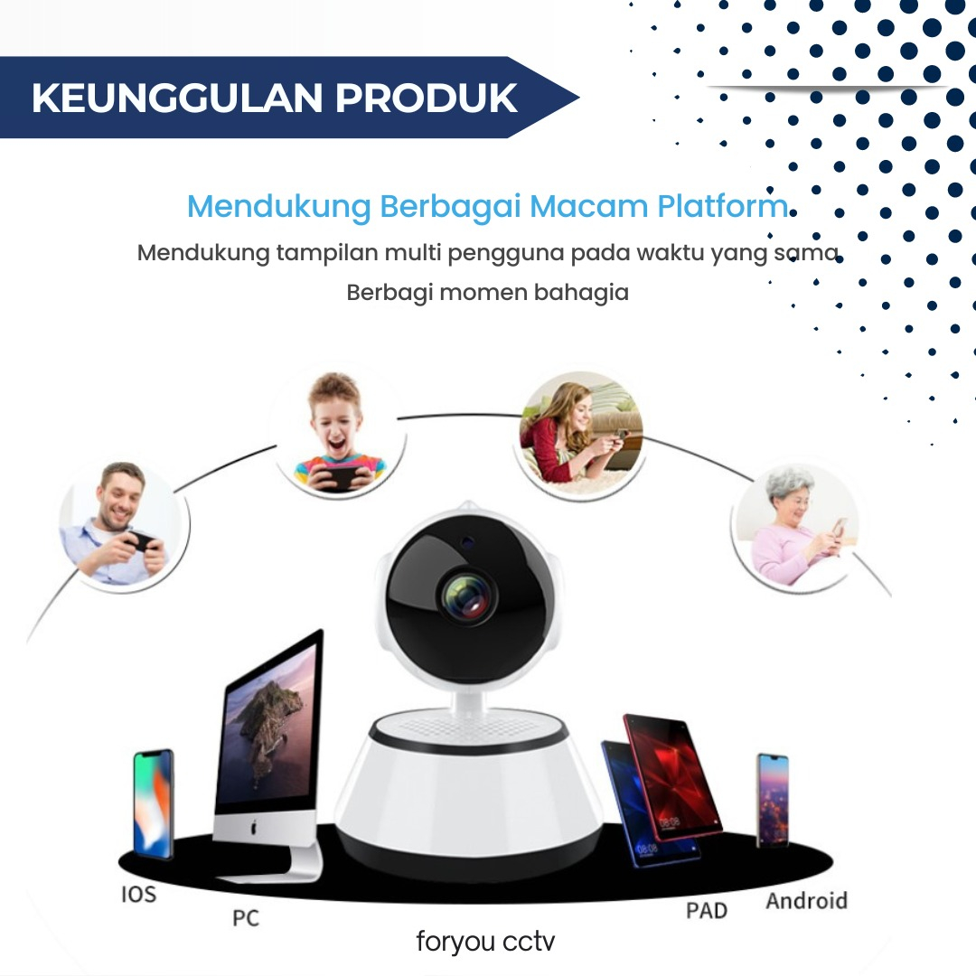COD! Kamera CCTV IPCAM V380 Antena Wireless 1,3 MP Night Vision 1080HD/ CCTV Antena/ Wifi Smart Net
