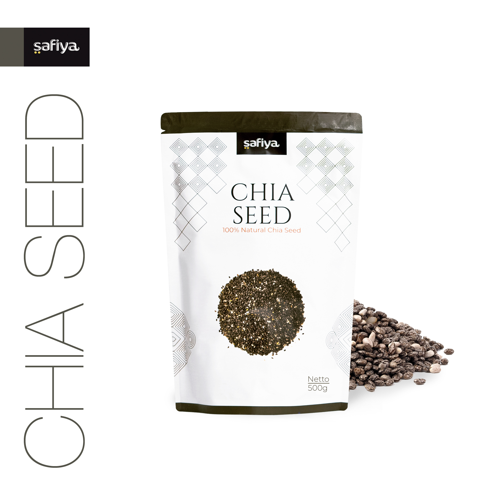 Chia Seed Organik 500 gram Organic Black Chiaseed Authentic Safiya Food