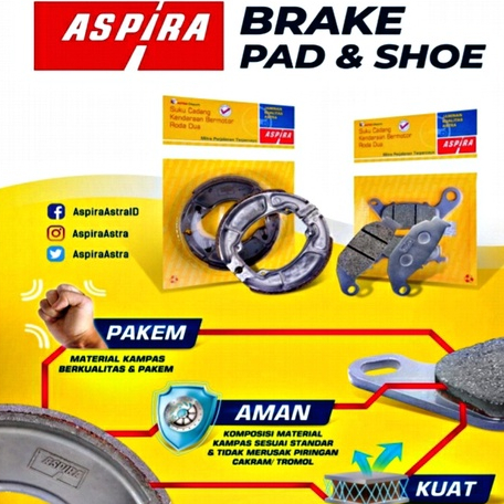 DISPAD DISKPAD KAMPAS REM DEPAN VARIO 110 KARBURATOR ASPIRA