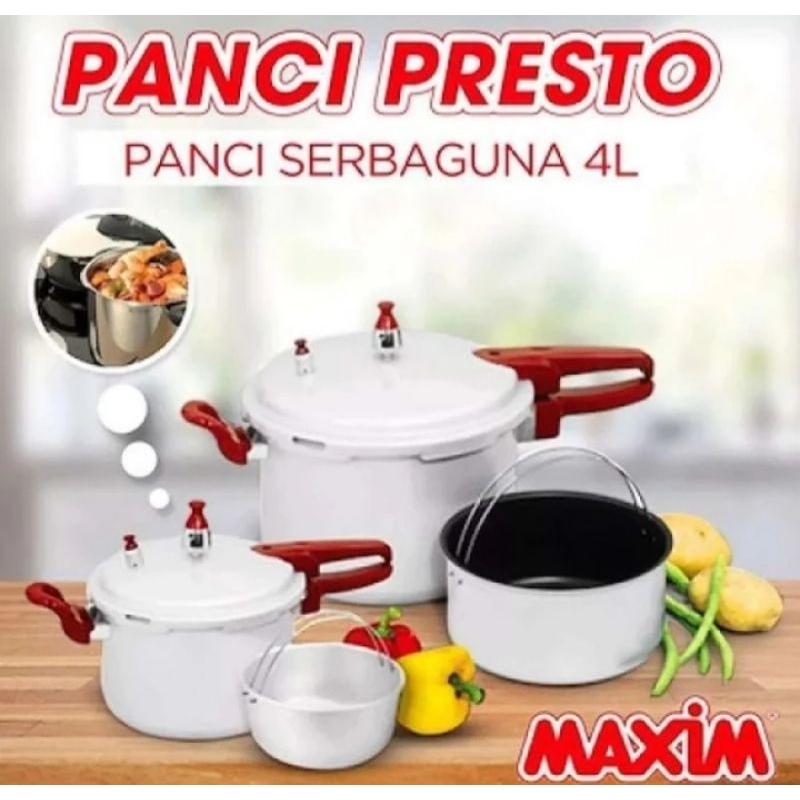 Maxim panci presto 4 liter Panci Presto Alumunium 4 liter