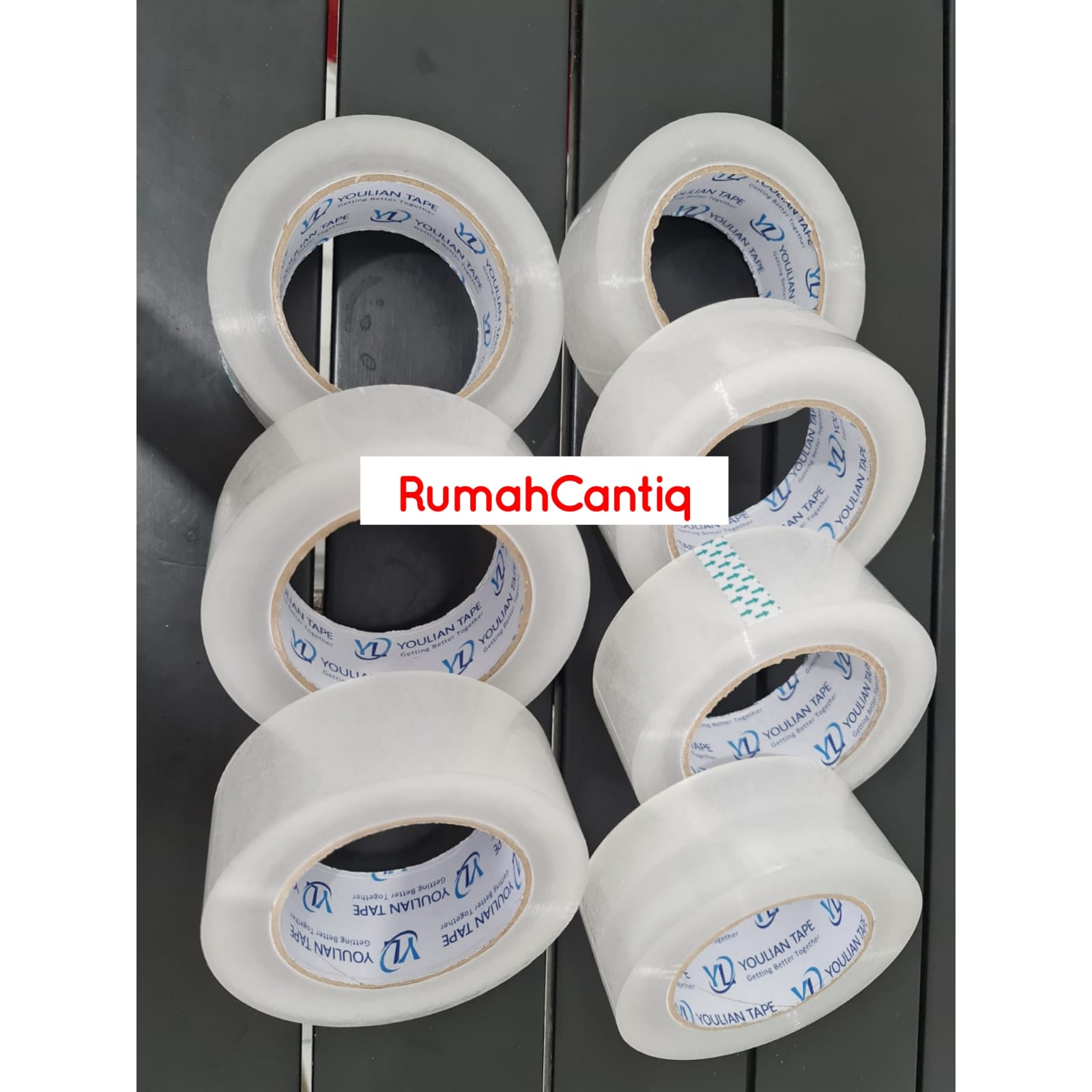 SELOTIP PLAKBAN LAKBAN BENING TAPE JUMBO 45mm x 200 Yard OPP PACKING TAPE PER ROLL DAYA REKAT KUAT
