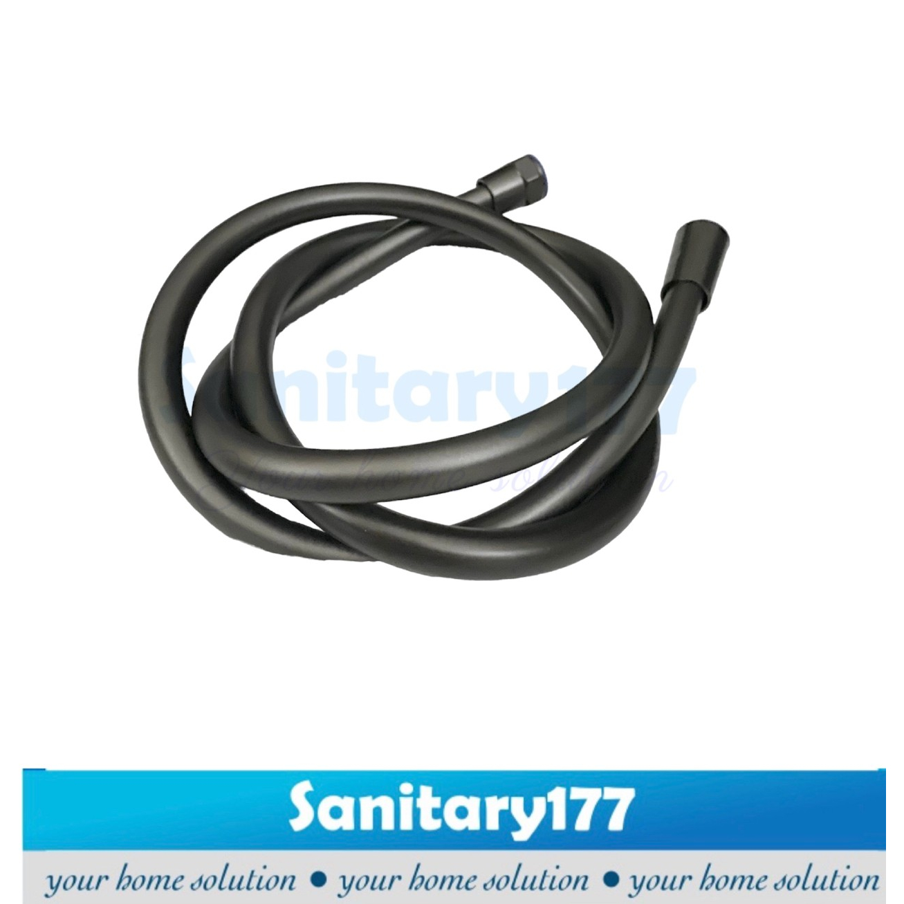 Selang Fleksibel shower 150cm plastik Grey abu 151-Flexible 1/2 inch shower closet mandi 1,5m shower mandi gun metal