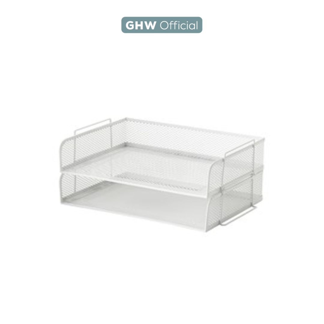 

GHW DRONJONS Tempat surat warna putih, tempat kertas, organizer kertas, file organizer kantor, alat kantor DR1532 IKEA