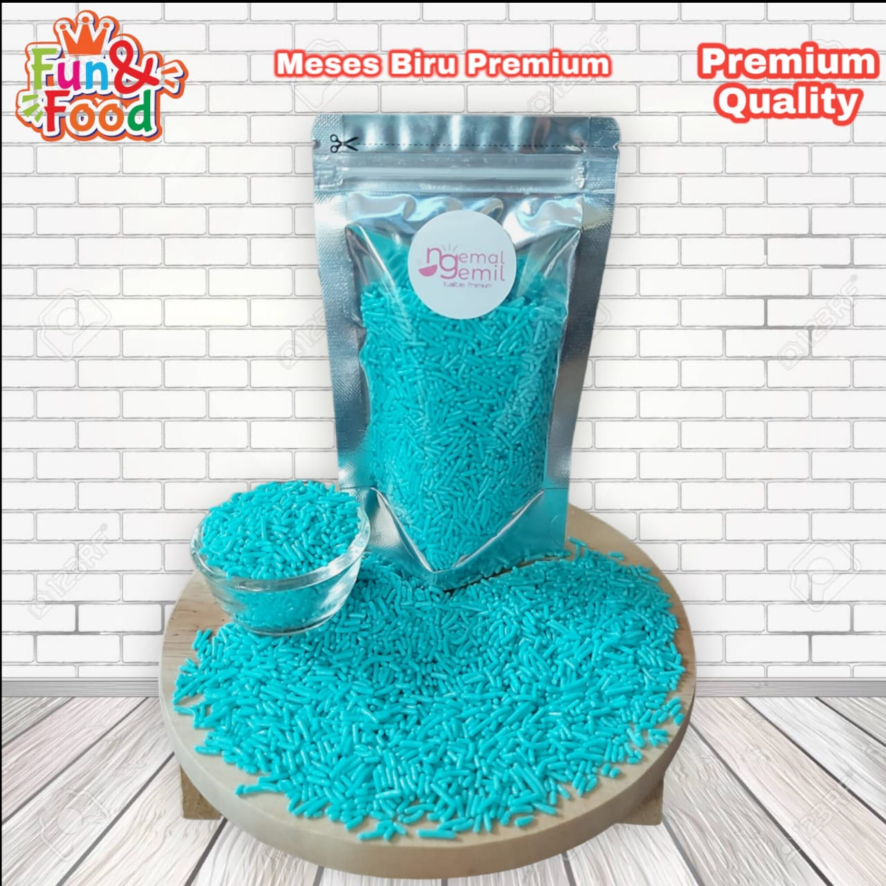 

Meses Pouch Biru Meses Butiran Coklat Sprinkle Topping Donut Kue Bolu Kualitas Premium