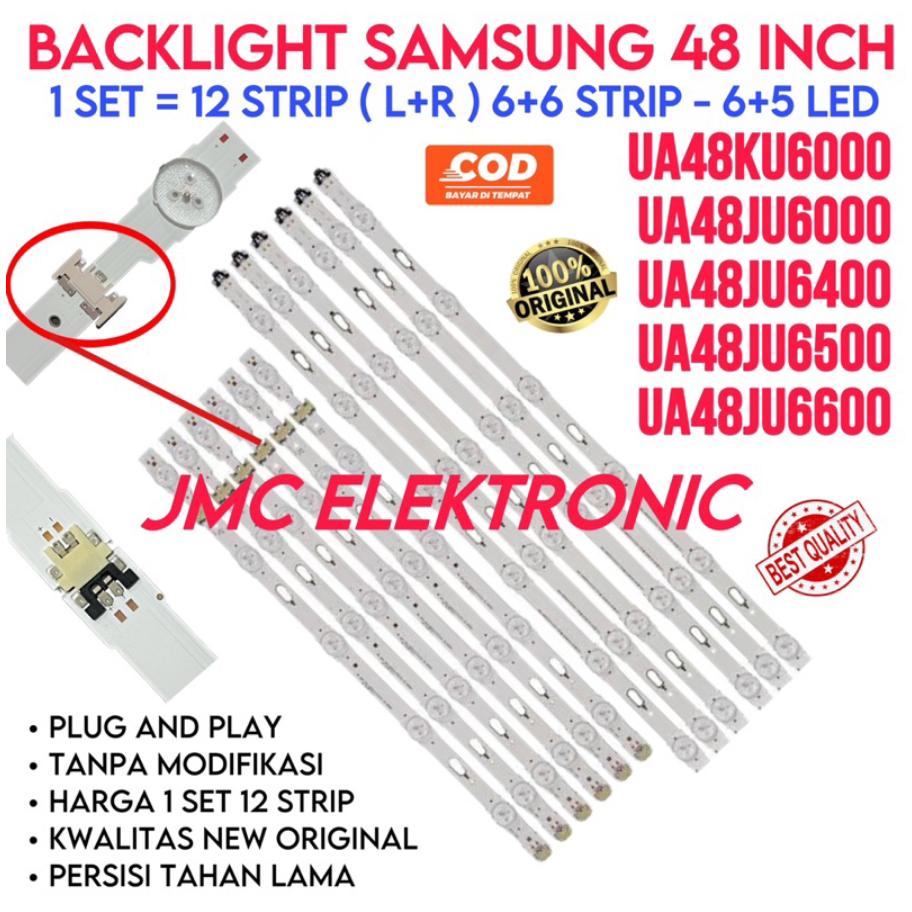 BACKLIGHT TV LED SAMSUNG 48 INCH UA48KU6000K UA48JU6000K UA48JU6400K UA48JU6500K UA48JU6600K 48KU6000K 48JU6000K 48JU6400K 48JU6500K 48JU6600K