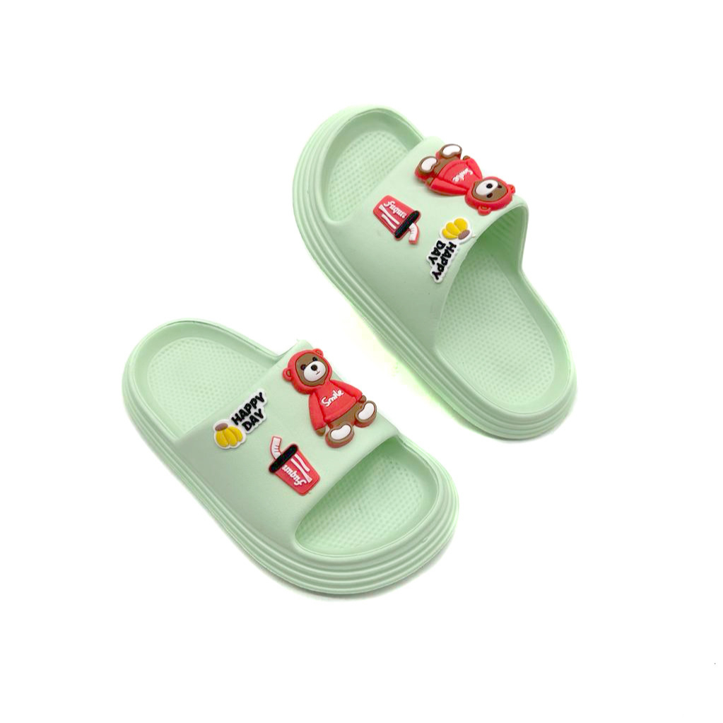 Sandal Selop Anak Perempuan Bahan Karet Motif Lucu Boneka Terbaru UK. 24-35