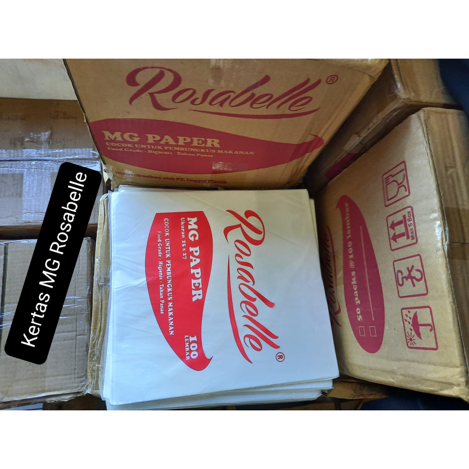 COD- IP99- Kertas Nasi MCD KCF Polos (100 Lembar) - Kertas KFC - Kertas Burger- Paperwrap-kertas bun