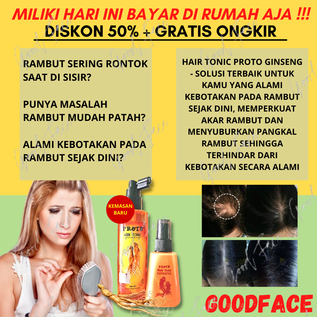 HAIR TONIC PROTO GINSENG ORIGINAL BPOM 250ML TONIC ANTI RONTOK PENYUBUR RAMBUT ANTI KETOMBE PELURUS RAMBUT PELEMBUT RAMBUT PENUMBUH RAMBUT BOTAK PELEBAT RAMBUT