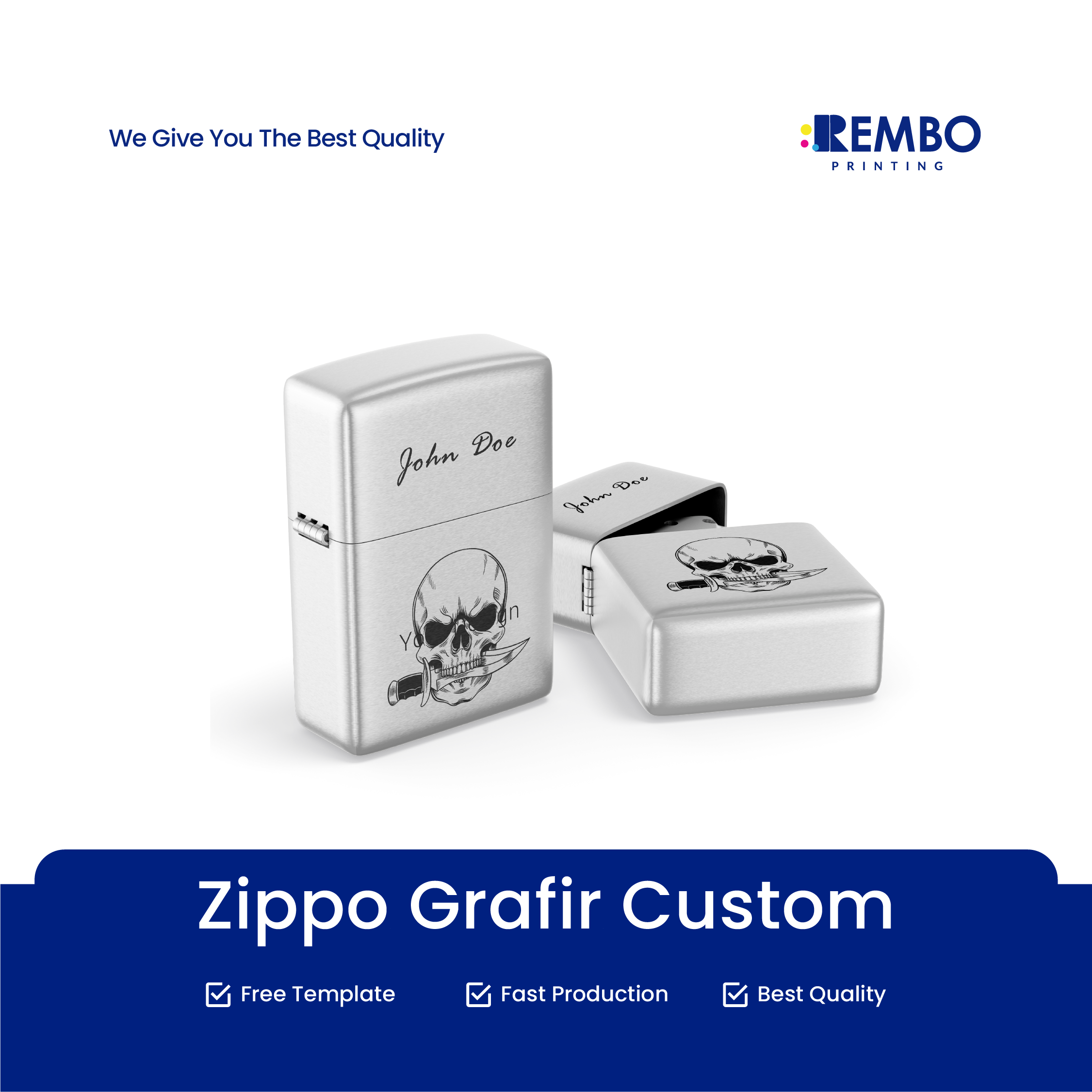 Zippo Korek Mancis Custom Grafir