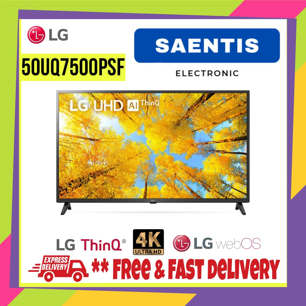 LG 50UQ7500PSF SMART TV 50 INCH LG 50UQ7500 UHD TV DIGITAL TV LG TV 4K